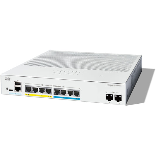 Cisco Catalyst C1300-8MGP-2X. Upravljani. L2/L3. Gigabit Ethernet (10/100/1000). Napajanje preko Etherneta (PoE). Ugradnja u rack.