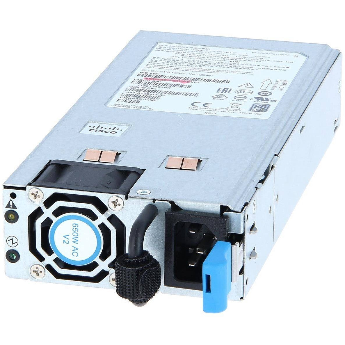 Cisco NXA-PAC-650W-PE. Napajanje. Sivo. Nexus 93180YC-EX. 650 W