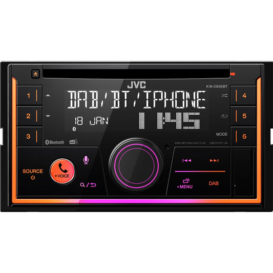 JVC KW-DB95BT. Crna. 2 DIN. 200 W. 7.1 kanala. 50 W. CD. CD-R. CD-RW.