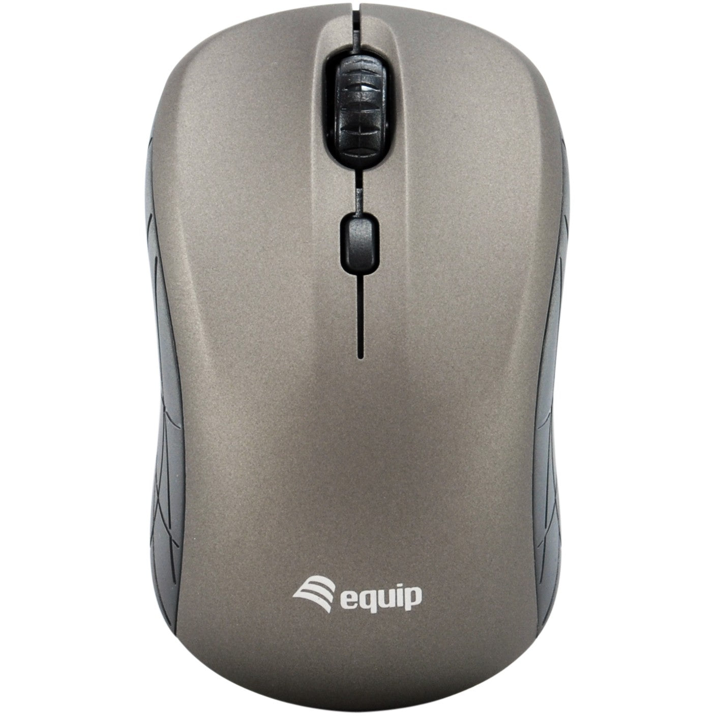 Equip optički mini bežični miš. Za dekstre. Optički. RF bežični. 1600 DPI. Sivi.