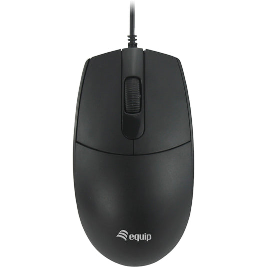 Equip USB tihi miš. Za dekstre. Optički. USB Tip-A. 1200 DPI. Crni.