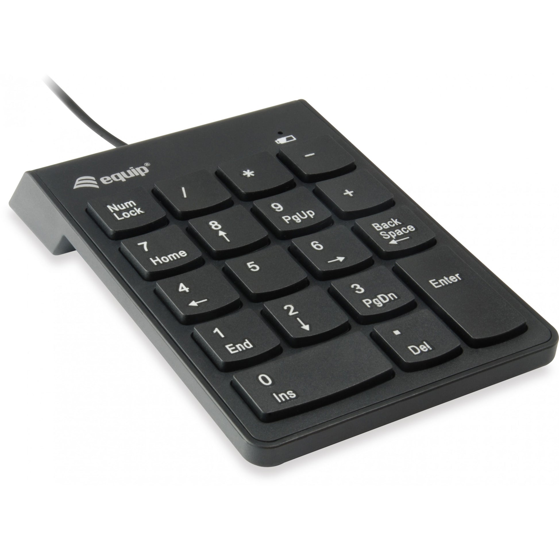 Equip USB numerička tastatura. Tastatura. USB. 18. Univerzalna. 1,35 m. Crna.