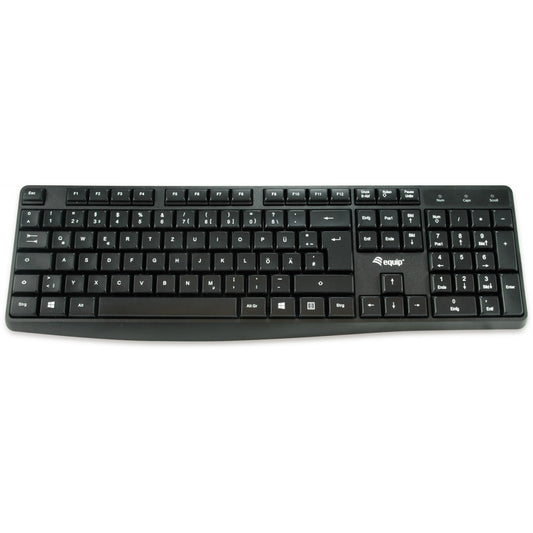 Equip žičana USB tastatura. Puna veličina (100%). Žičana. USB. QWERTY. Crna.