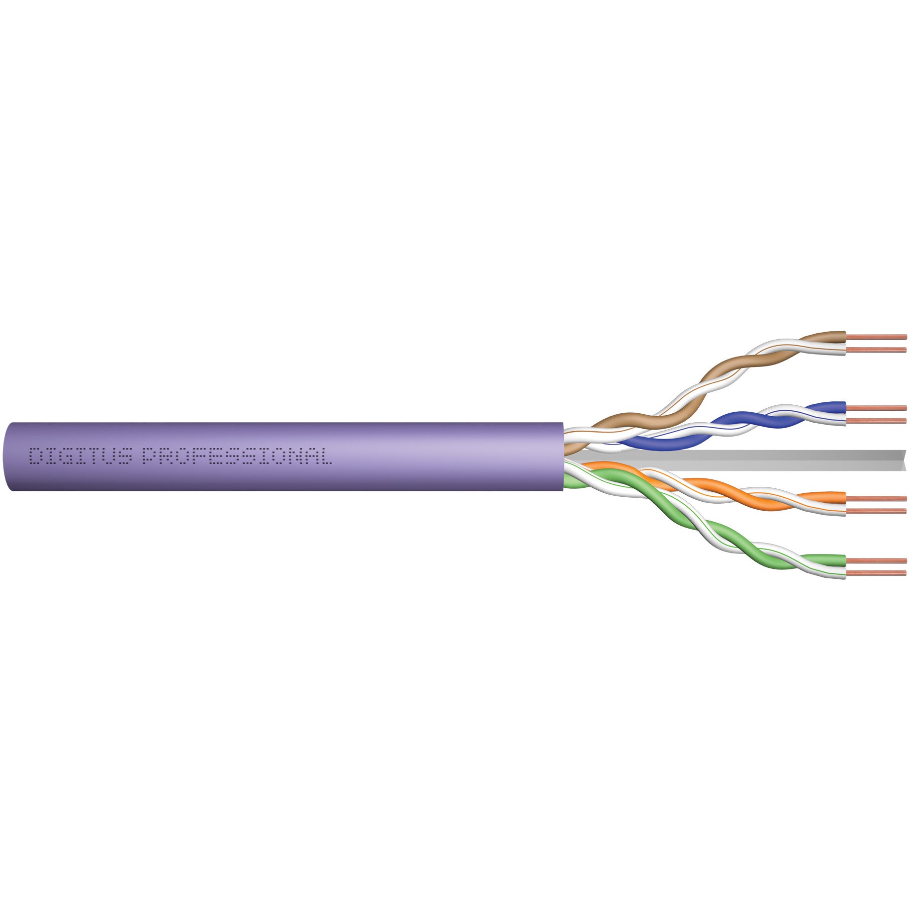 Digitus CAT 6 U/UTP podatkovni kabel - instalacijski kabel. 305 m. Simplex. Eca. 305 m. Cat6. U/UTP (UTP). Ljubičasta