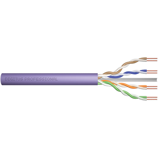 Digitus CAT 6 U/UTP podatkovni kabel - instalacijski kabel. 305 m. Simplex. Eca. 305 m. Cat6. U/UTP (UTP). Ljubičasta