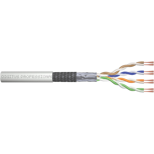 Digitus CAT 5e SF/UTP patch kabel s upletenim paricama. 305 m. Cat5e. SF/UTP (S-FTP). Siva.