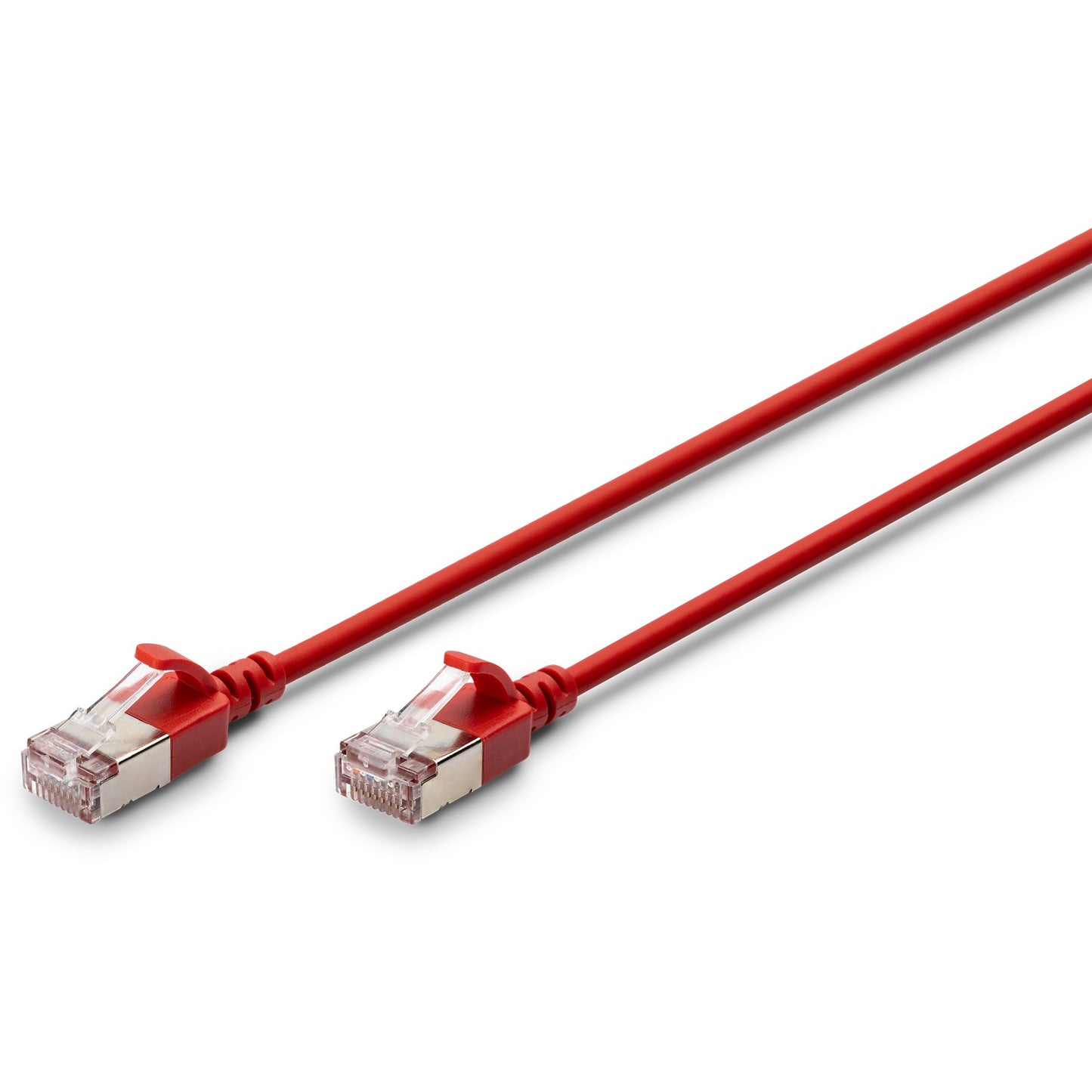 Digitus CAT 6A F-FTP tanki patch kabel. 0,5 m. Crveni. 0,5 m. Cat6a. F/FTP (FFTP). RJ-45. RJ-45. Crveni