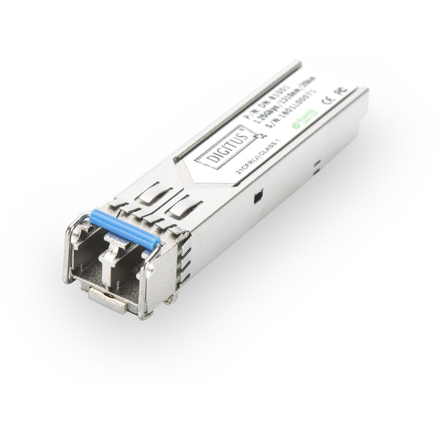 Digitus mini GBIC (SFP) modul. 1,25 Gbps. 20 km. Optička vlakna. 1000 Mbps. mini GBIC. LC. 20000 m. 1310 nm