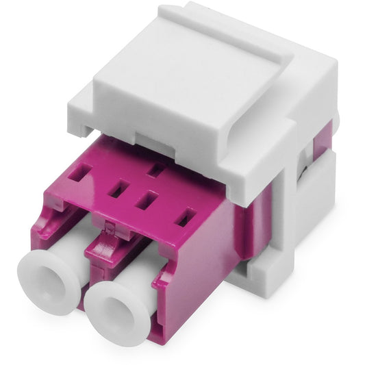 Digitus optički LC/LC dupleks spoj. Multimodni OM4. Keystone modul. LC/LC. Ljubičasta. Multimodni. Plastični. OM4. 22mm