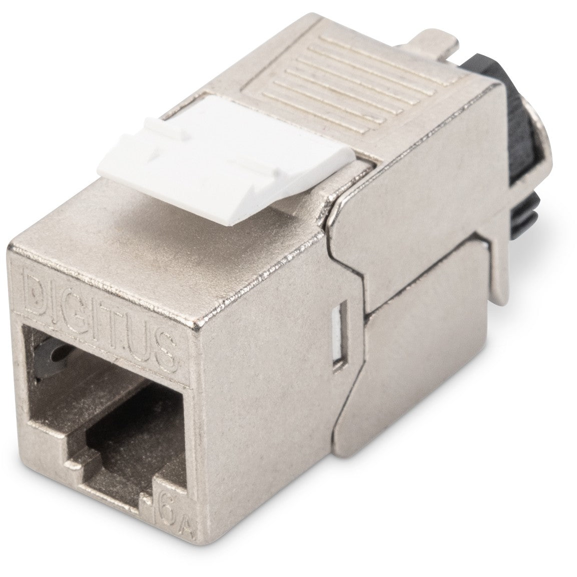 Digitus CAT 6A Keystone modul. Oklopljen s inteligentnim organizatorom kablova. Srebrni. RJ-45. 19g. Kina