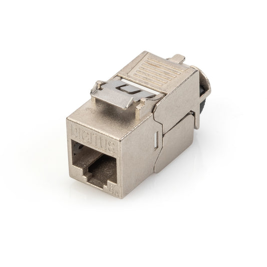 Digitus CAT 6A Keystone modul. Oklopljen s inteligentnim upravljanjem kablovima. Set (24 komada). Ravni. Srebrni. RJ-45. Muški. 10GBase-T. Nikl/Zlato.