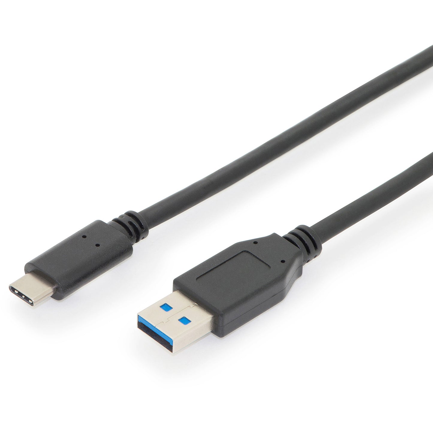 Digitus USB Type-C priključni kabel. Gen2. Type-C na A. 1 m. USB C. USB A. USB 2.0. 10 Gbit/s. Crni