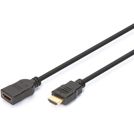 Digitus HDMI High Speed sa Ethernet produžnim kablom. 2 m. HDMI Tip A (standardni). HDMI Tip A (standardni). 1920 x 1200 piksela. 3D. Crno.