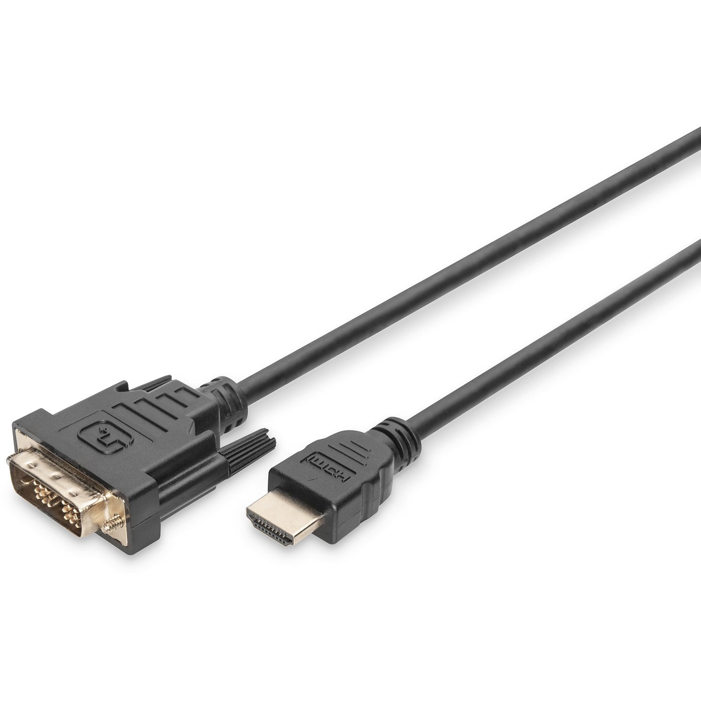 Digitus HDMI adapterski kabel. 2 m. HDMI tip A (standardni). DVI-D. Muški. Muški. Nikl.