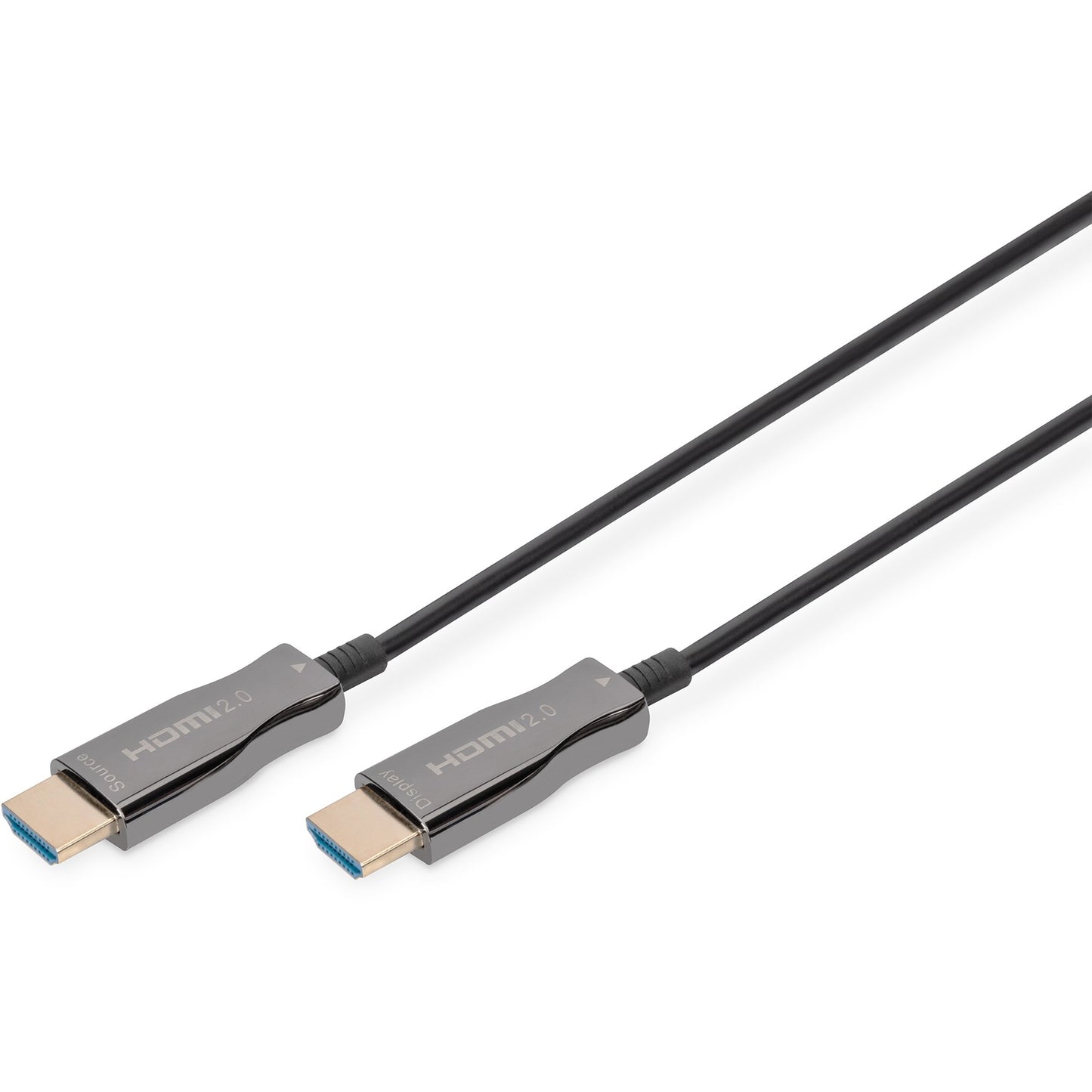 Digitus HDMI AOC hibridni optički kabel. UHD 4K. 10 m. HDMI tip A (standardni). 4096 x 2560 piksela. 3D. Crni.
