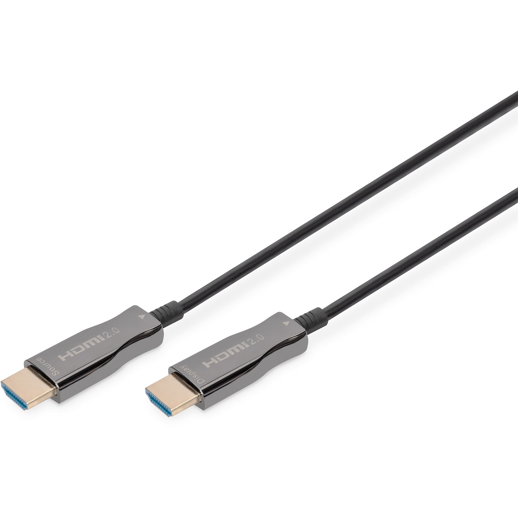 Digitus HDMI AOC hibridni optički kabel. UHD 4K. 10 m. HDMI tip A (standardni). 4096 x 2560 piksela. 3D. Crni.