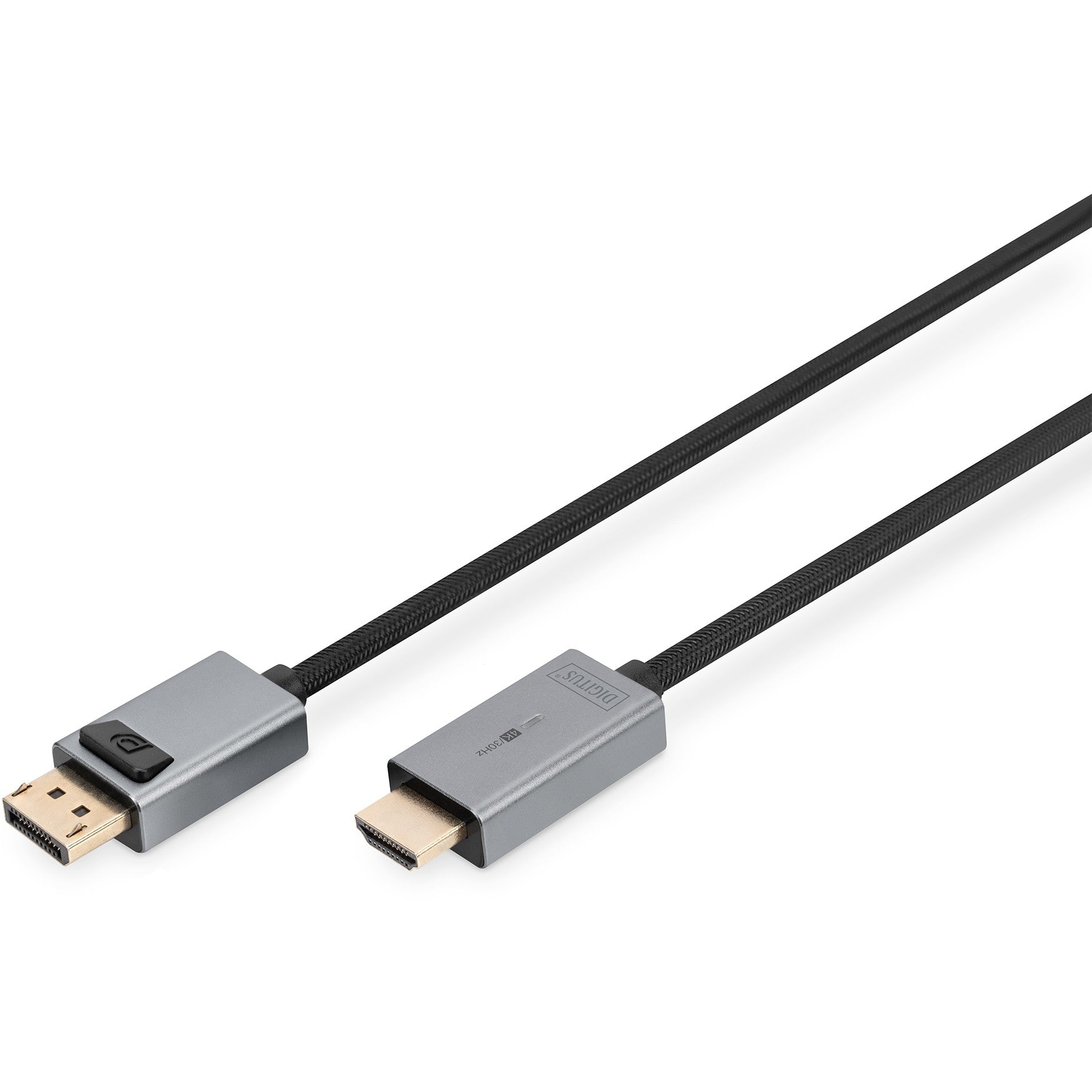 Digitus 4K DisplayPort adapter kabel. DP na HDMI Tip A. 1,8 m. DisplayPort. Muški. Muški. Ravni. Ravni