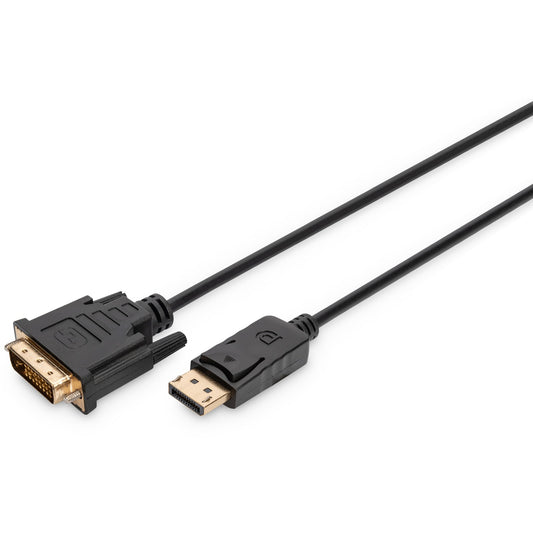 Digitus DisplayPort adapter kabel. 3 m. DisplayPort. DVI-D. Nikl. 1.1a. 1920x1200 piksela