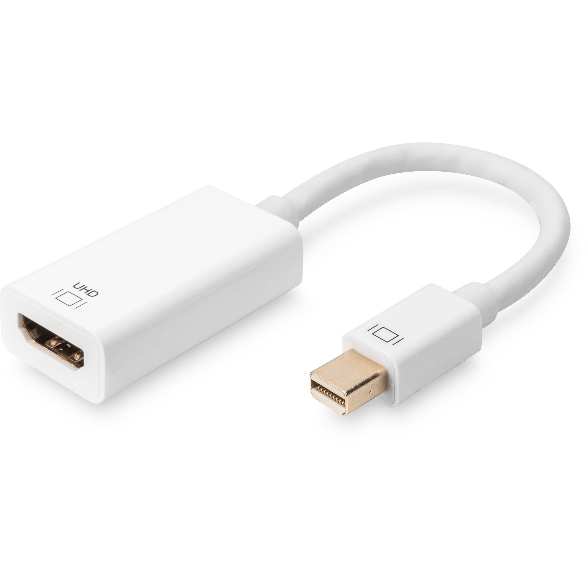 Digitus Active Mini DisplayPort na HDMI adapter/konverter. 0,2 m. Mini DisplayPort. HDMI tip A (standardni). Muški. Ženski. Ravni.
