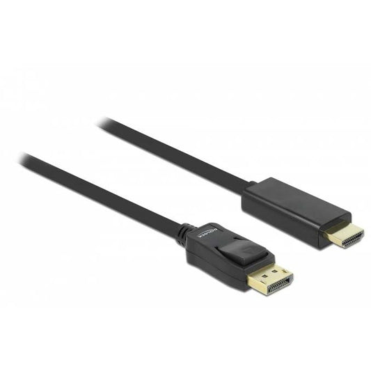 DeLOCK 82435. 3 m. HDMI. DisplayPort. Muški. Muški. Ravni.