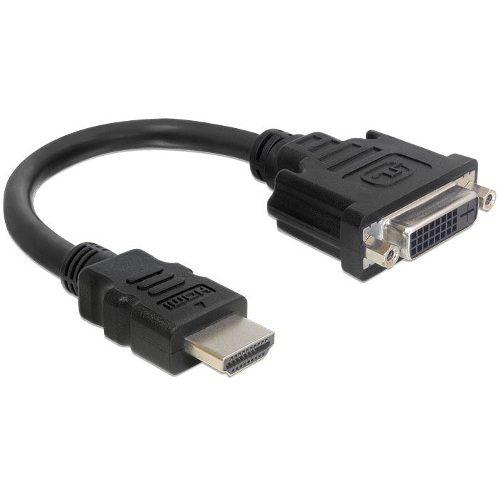 DeLOCK 0,2 m HDMI-DVI M/Ž. 0,2 m. HDMI Tip A (Standardni). DVI-D. Muški. Ženski. Crni.