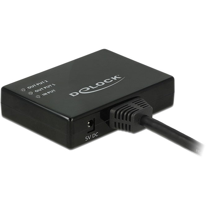 DeLOCK 87700. HDMI. 2xHDMI. Crni. 0,6 m. 3840x2160