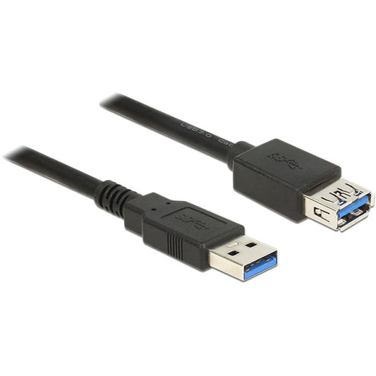 DeLOCK 85056. 2 m. USB A. USB A. USB 3.2 Gen 1 (3.1 Gen 1). Muški/Ženski. Crni.