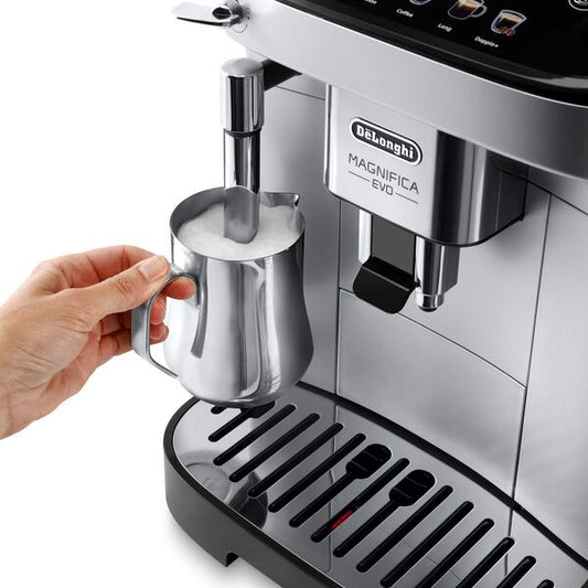 De'Longhi Magnifica ECAM290.31.SB. Aparat za espresso. 1,8 l. Zrna kafe. Mljevena kafa. Ugrađeni mlinac. 1450 W. Crna. Srebrna