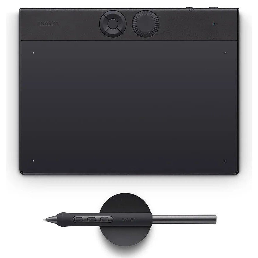 Wacom Intuos Pro Small - 2025. 187 x 105 mm. USB/Bluetooth. Olovka. 16:9. 1,8 m. Crna.