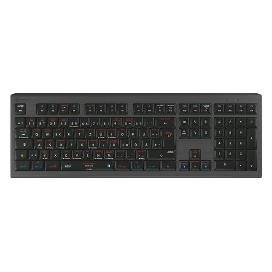Logička tastatura LKB-OSX-A2M-DE. Žična. USB. Makazasti prekidač. QWERTZ raspored. LED. Crna.