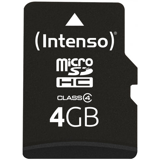 Intenso microSD kartica Klasa 4. 4 GB. MicroSDHC. Klasa 4. 20 MB/s. 5 MB/s. Otporno na udarce. Otporno na temperaturu. Zaštićeno od rendgenskih zraka.
