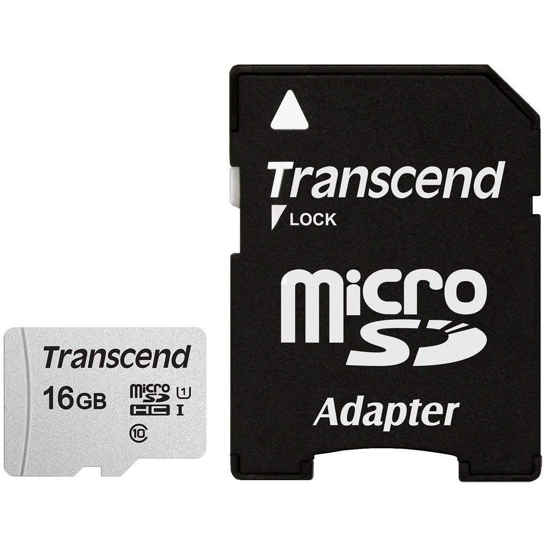 Transcend microSDHC 300S 16GB. 16 GB. MicroSDHC. Klasa 10. NAND. 95MB/s. 10MB/s