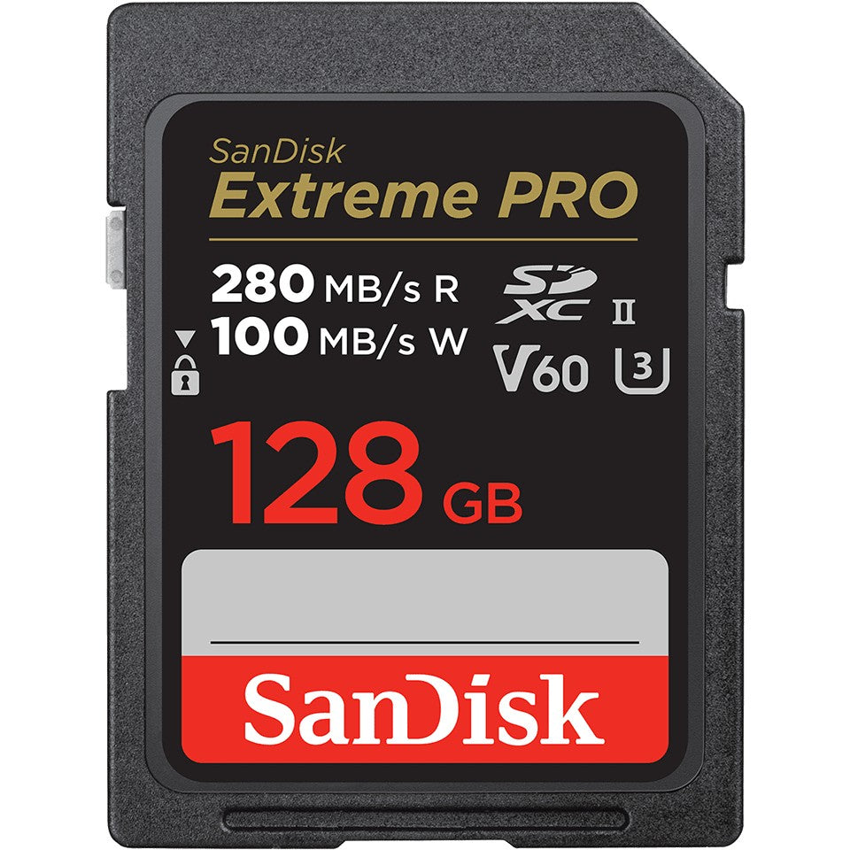 SanDisk SDSDXEP-128G-GN4IN. 128GB. SDXC. Klasa 10. UHS-II. 280MB/s. 100MB/s