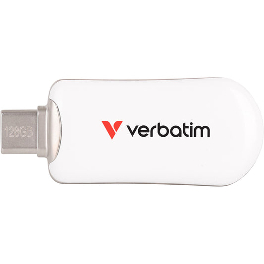 Verbatim 30229. 128 GB. USB Type-C. 3.2 Gen 1 (3.1 Gen 1). 100 MB/s. Bez poklopca. Bijela.