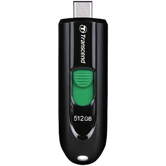 Transcend JetFlash 790 C. 512 GB. USB Type-C. 3.2 Gen 1 (3.1 Gen 1). Prečnik. 9 g. Crna. Zelena.