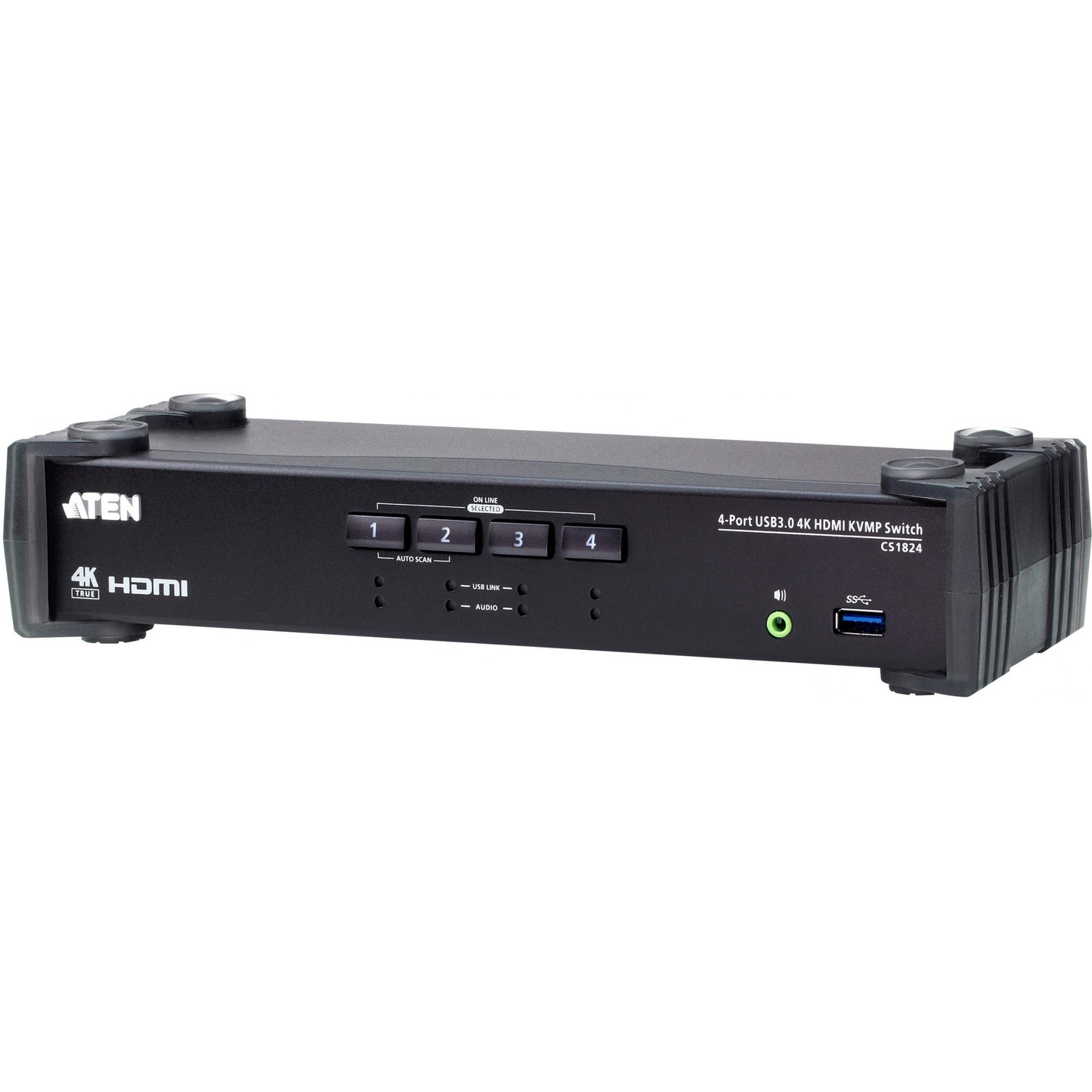 ATEN 4-portni USB 3.0 4K HDMI KVMP™ prekidač sa audio mikserom. 4096 x 2160 piksela. 4K Ultra HD. 2.535 W. Crni.