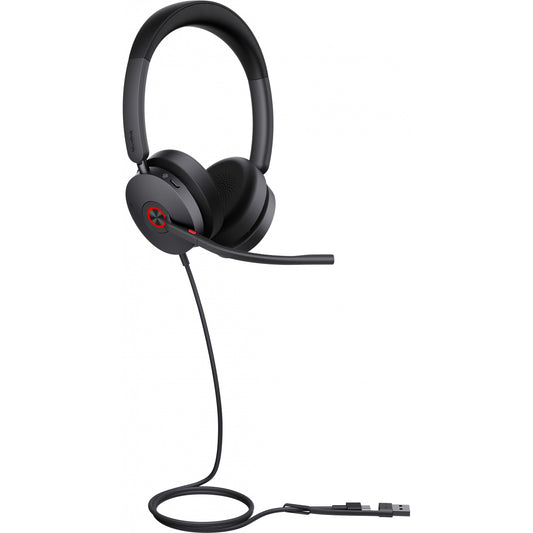 Yealink UH48 Dual Teams USB-C/A slušalice. Žične. Pozivi/Muzika. 20 - 20000 Hz. 169 g. Slušalice. Crne.
