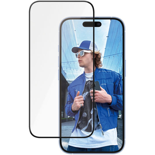 PanzerGlass® keramička zaštitna folija za ekran za iPhone 16 | 15 | Ultra široka s EasyAligner tehnologijom. Apple. Apple - iPhone 16. Apple - iPhone 15. Suha primjena. Otporno na ogrebotine. Otporno na udarce. Prozirno. 1 komad.