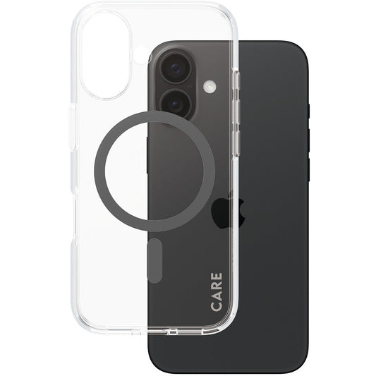 PanzerGlass CARE by Â® Flagship maska, prozirna, Urban Combat sa crnom MagSafe maskom za iPhone 16. Maska. Apple. Apple - iPhone 16. Crna.