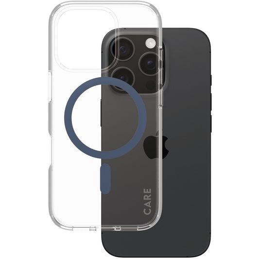PanzerGlass CARE by Â® Flagship maska, prozirna, Urban Combat s plavom MagSafe maskom za iPhone 16 Pro. Maska. Apple. Apple - iPhone 16 Pro. Prozirna.