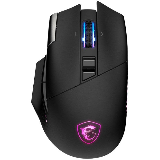 MSI S12-4301370-CLA. Desni. Optički. RF bežični + Bluetooth + USB Tip-A. 26000 DPI. 1 ms. Crna.
