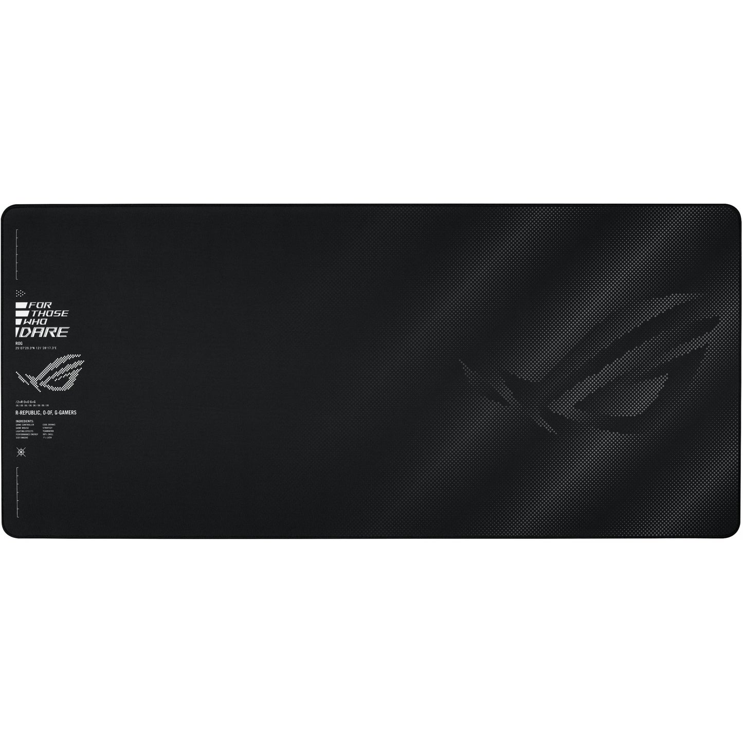 ASUS ROG Sheath II XXL. Crna. Sa uzorkom. Tkanina. Guma. Protivklizna baza. Podloga za gejmerski miš.
