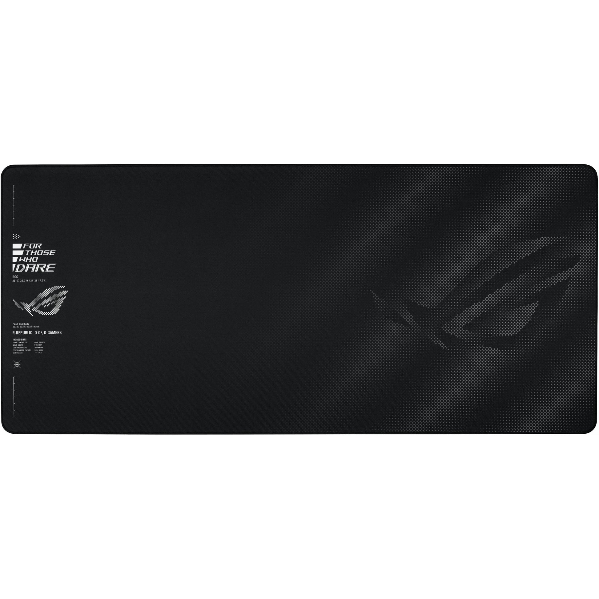 ASUS ROG Sheath II XXL. Crna. Sa uzorkom. Tkanina. Guma. Protivklizna baza. Podloga za gejmerski miš.