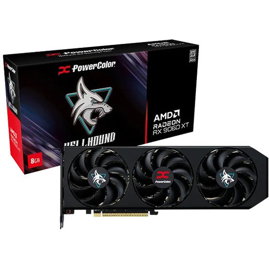 PowerColor Hellhound AMD Radeon RX 9060 XT 8GB GDDR6. Radeon RX 9060 XT. 8GB. GDDR6. 128 bita. 7680 x 4320 piksela. PCI Express x16 5.0