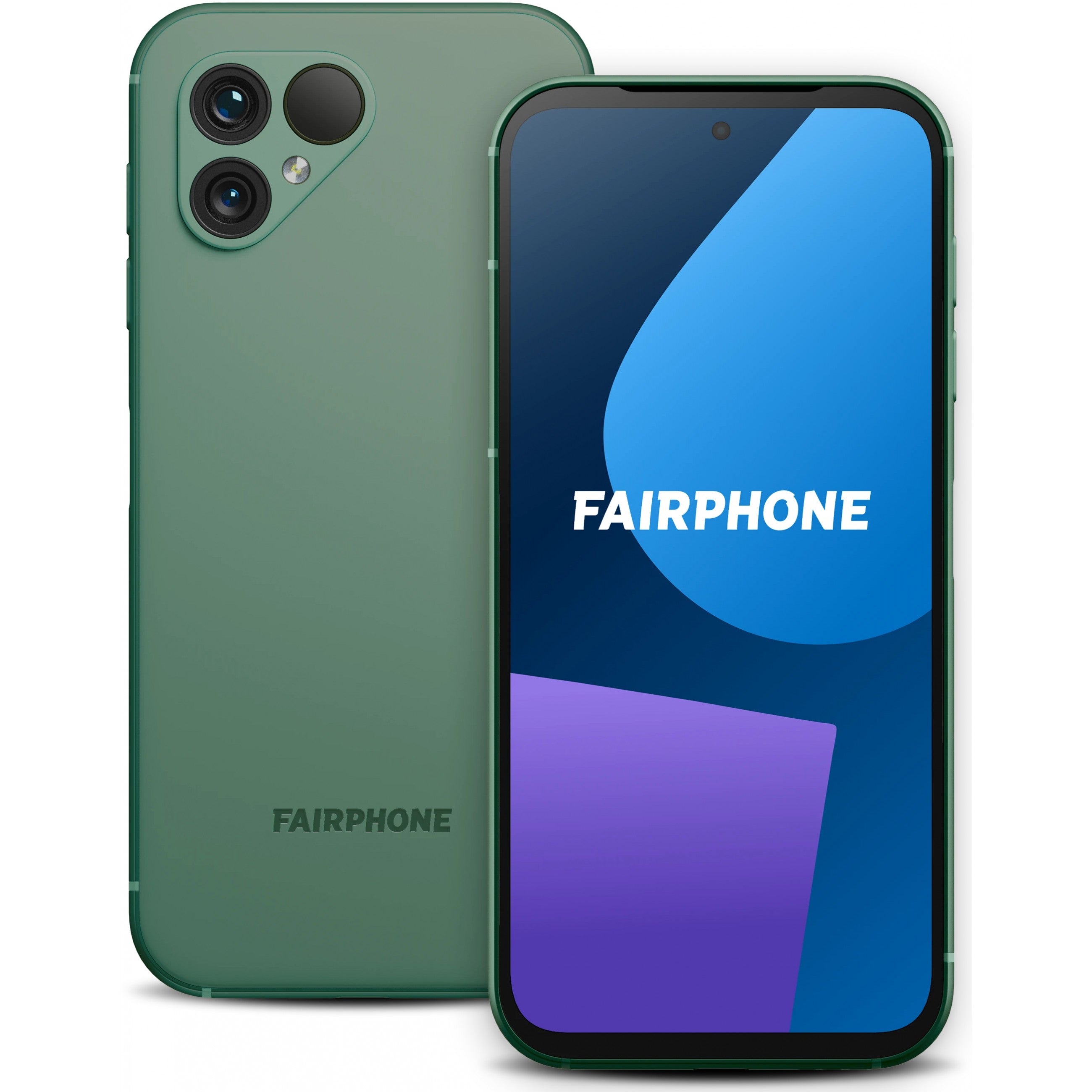Fairphone 5. 16,4 cm (6,46"). 6 GB. 128 GB. 50 MP. Android 13. Zelena