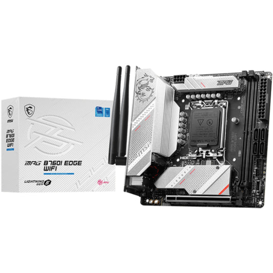 MSI MPG B760I EDGE WIFI. Intel. LGA 1700. Intel® Celeron®. Intel® Pentium® Gold. LGA 1700. DDR5 SDRAM. 96GB