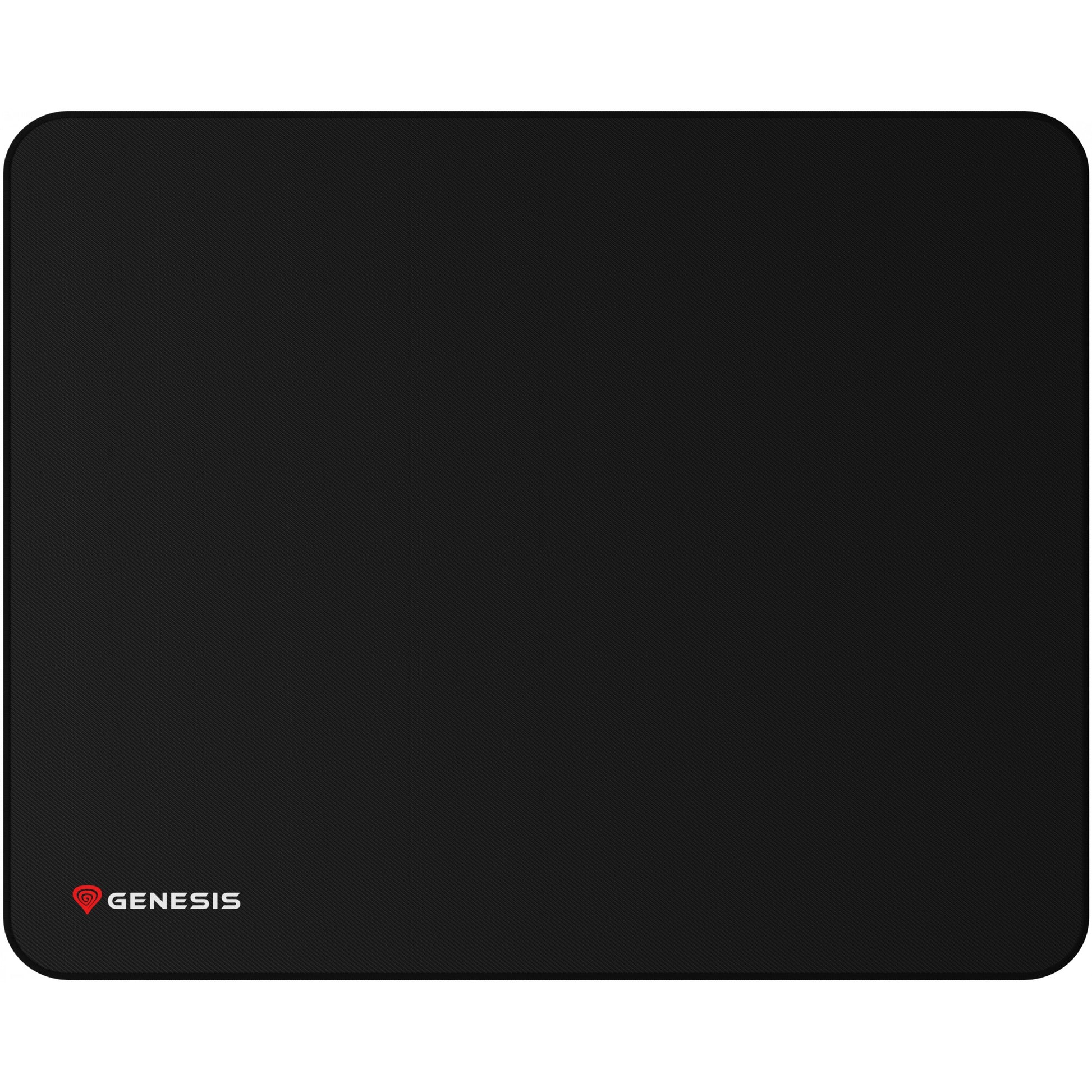 GENESIS Carbon 500 XL Logo. Crna. Jednobojna. Tkanina. Guma. Protuklizna baza. Podloga za gejmerski miš.