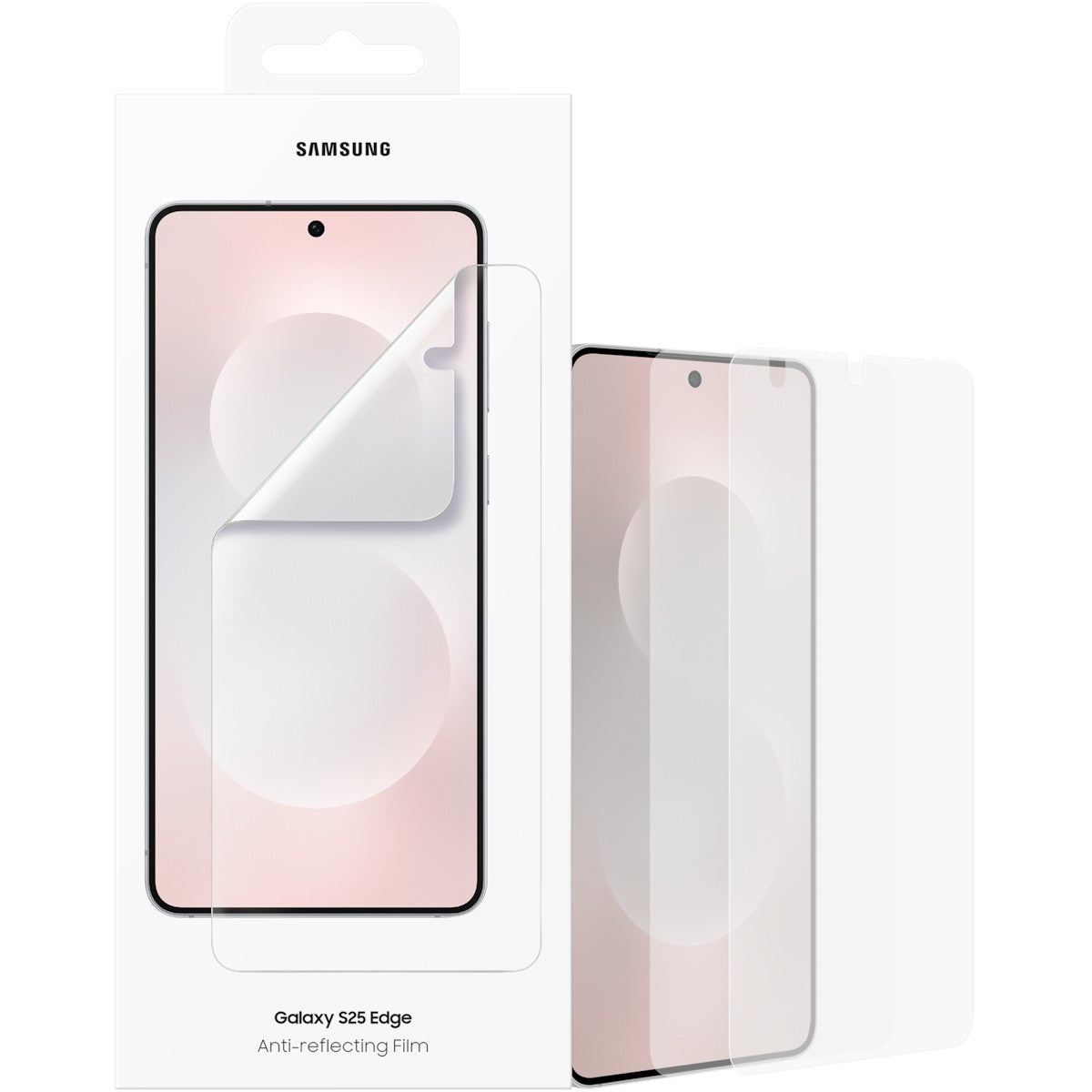 Samsung antirefleksna folija za Galaxy S25 Edge. Samsung. Galaxy S25 Edge. Otporna na prljavštinu. Otporna na prašinu. Prozirna. 2 komada.