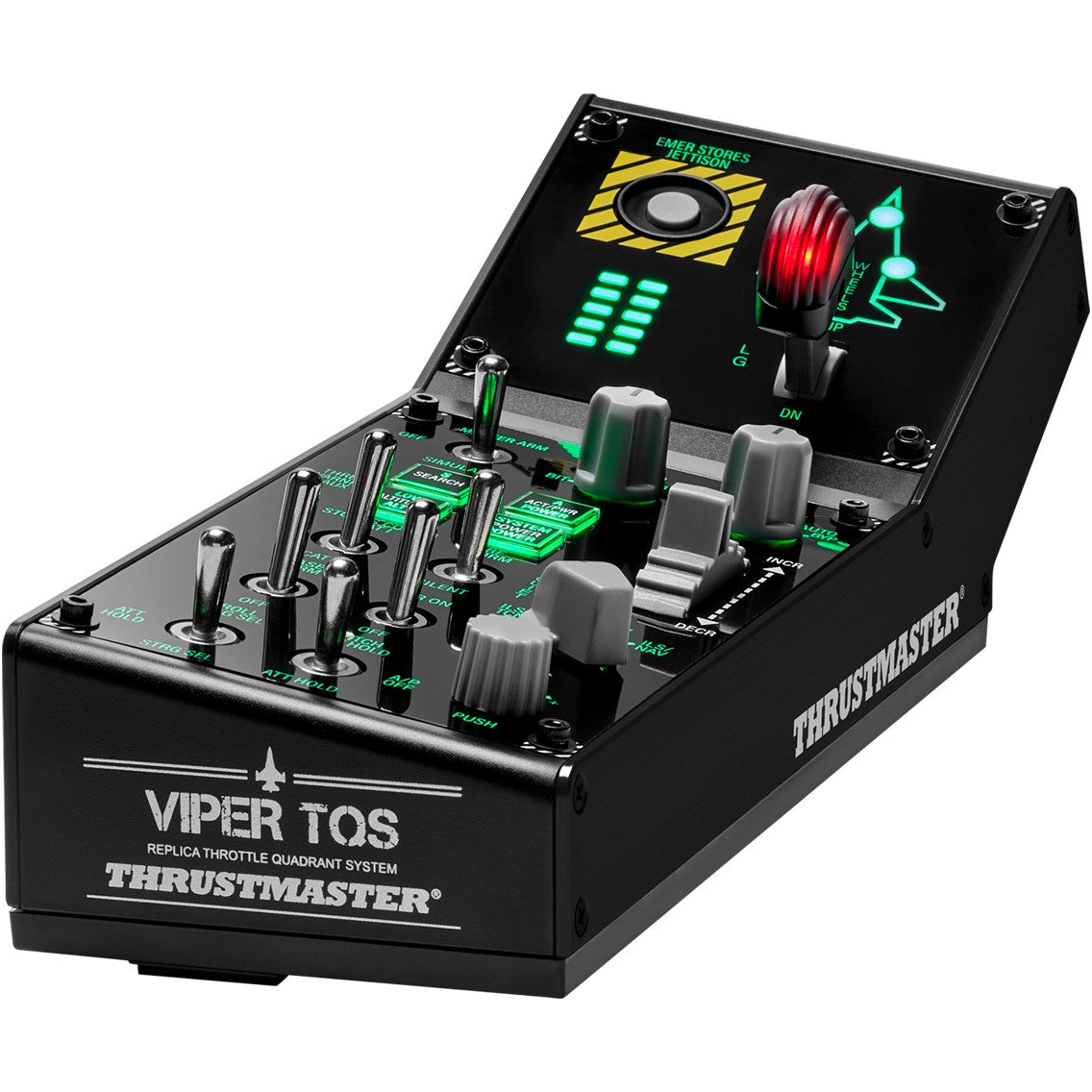 Thrustmaster VIPER Panel. Džojstik + Ručica za kontrolu motora. Računar. Žični. USB. Crni. Kabl.