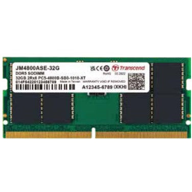 Transcend JetRam JM4800ASE-32G. 32GB. 1 x 32GB DDR5. 4800MHz. 262-pinski SO-DIMM